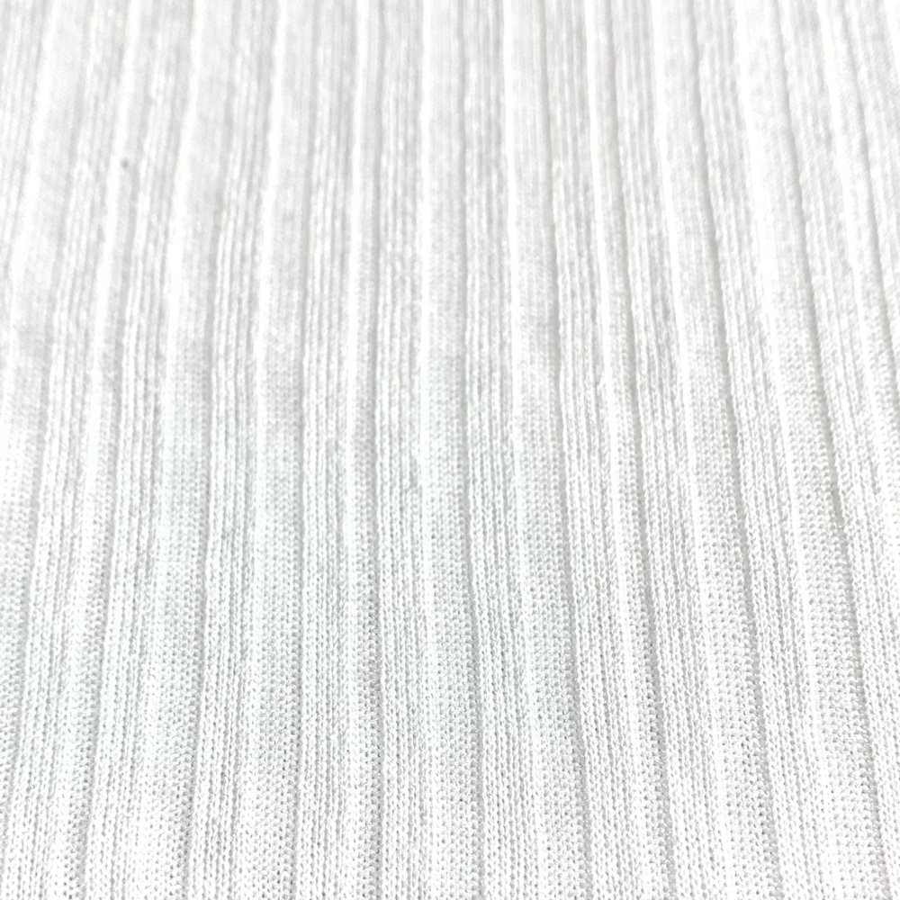 H&M Women’s White High Neck Short Sleeves Ribbed Sweater Size Small - Picture 7 of 10